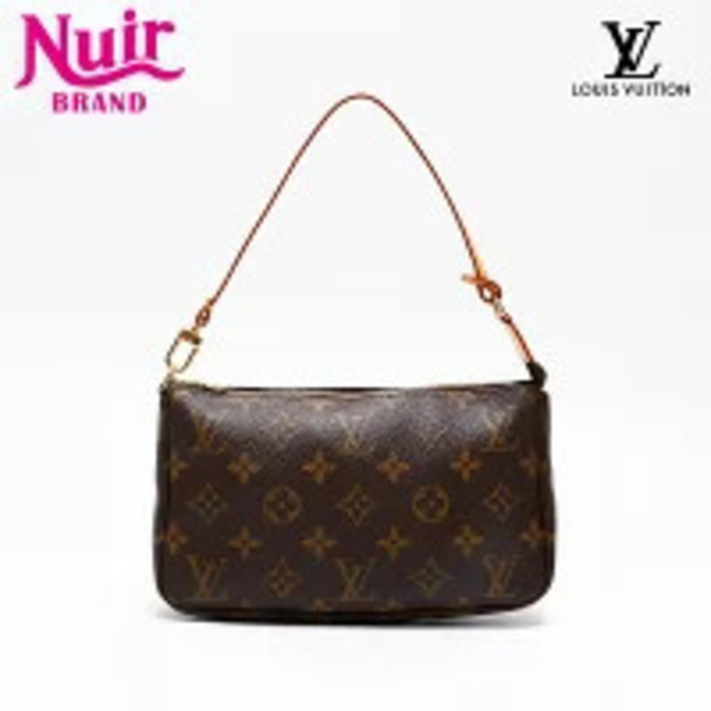 Louis Vuitton Monogram Pochette Accessoires Handbag Brown - Picture 1 of 12
